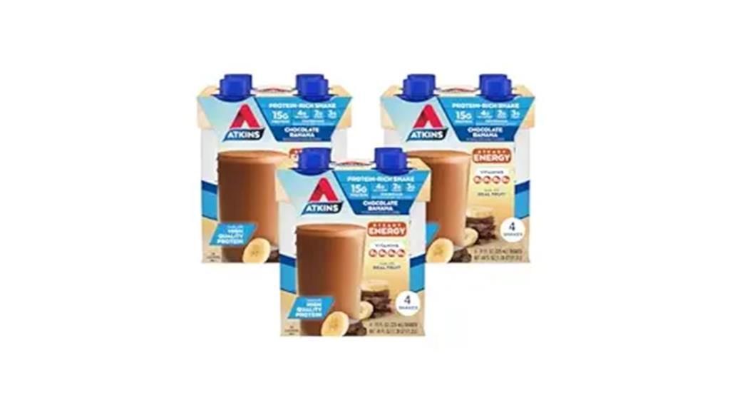 atkins chocolate banana shake