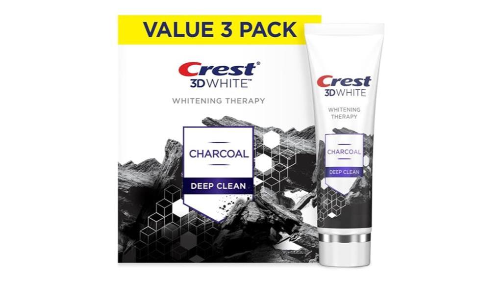 charcoal whitening toothpaste pack