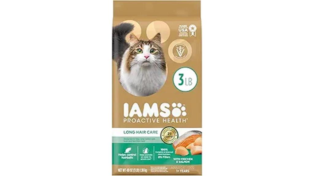 iams long hair cat food