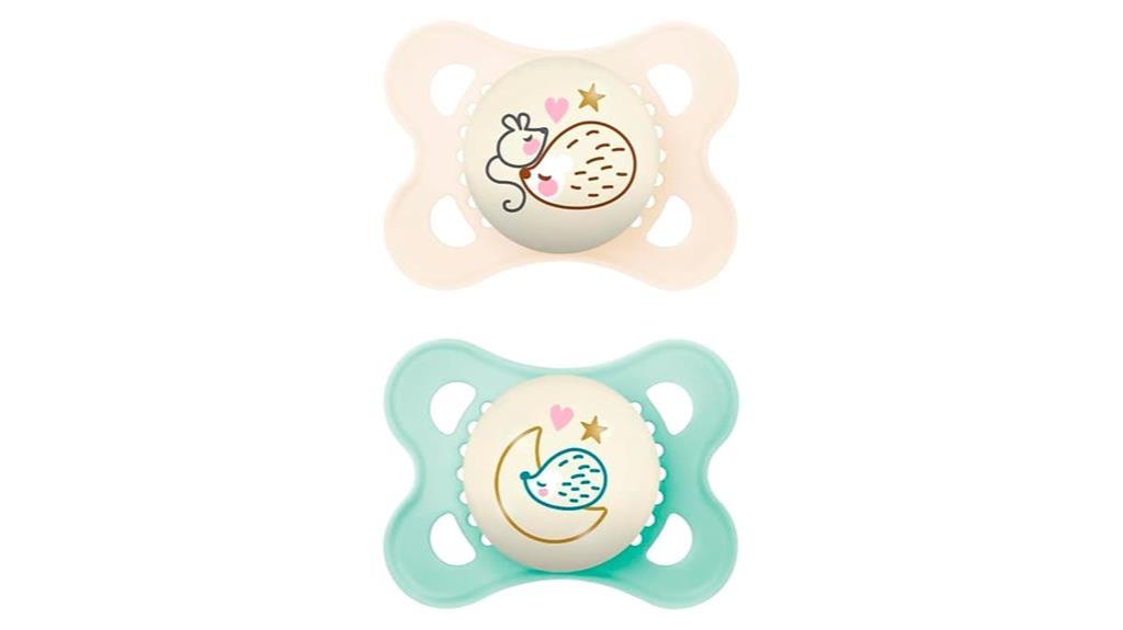 mam night pacifiers set