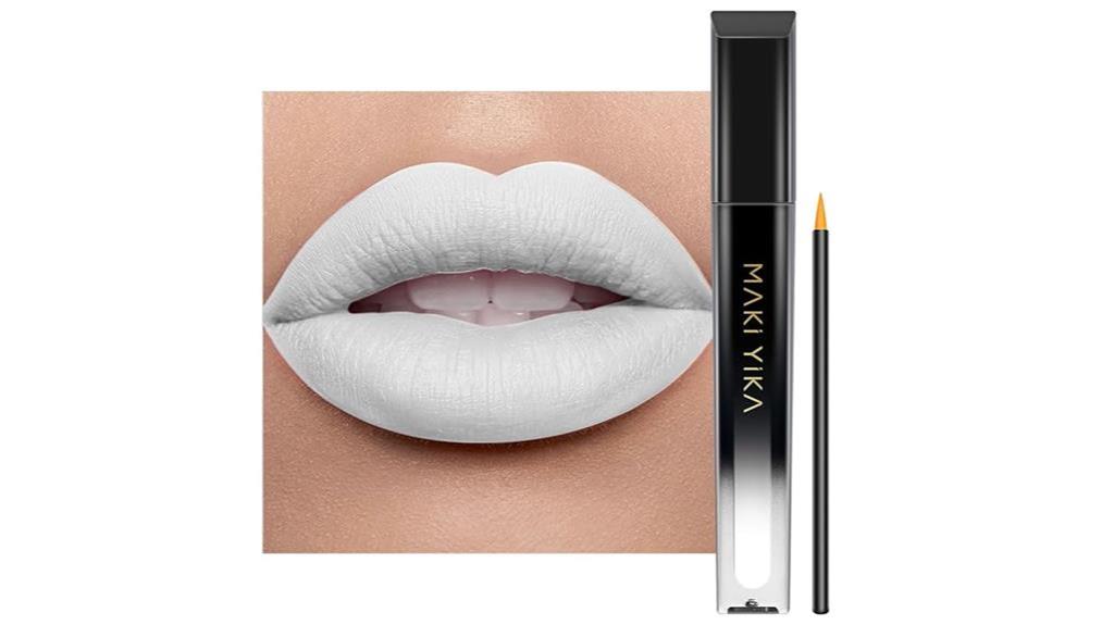 matte white lipstick makeup