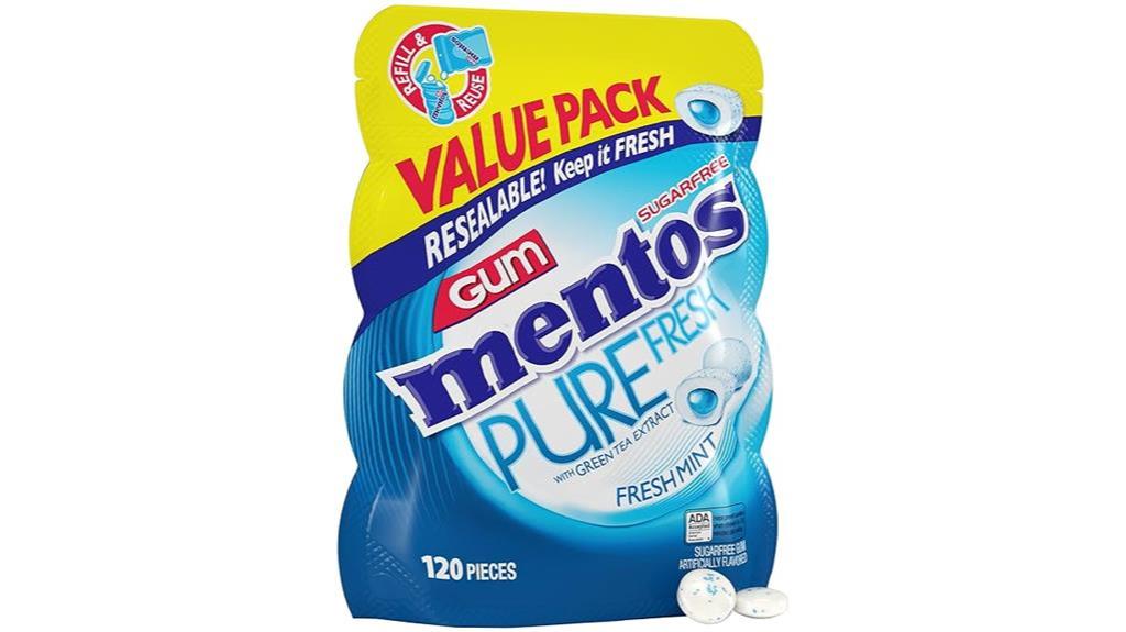 mentos sugar free mint gum