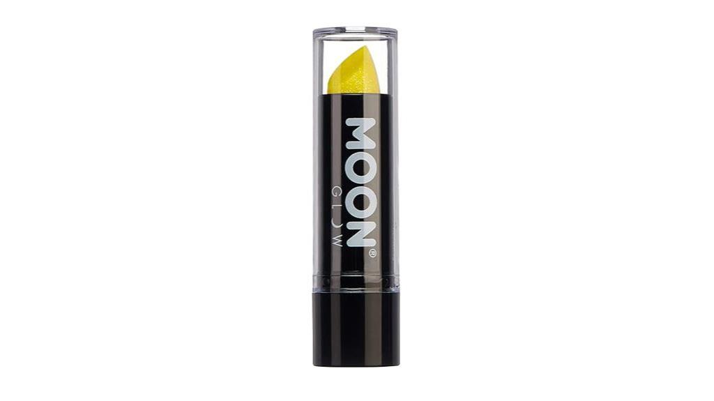 neon yellow glitter lipstick