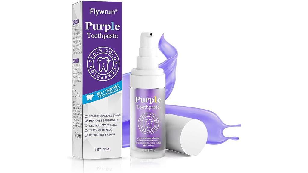 purple toothpaste teeth whitening