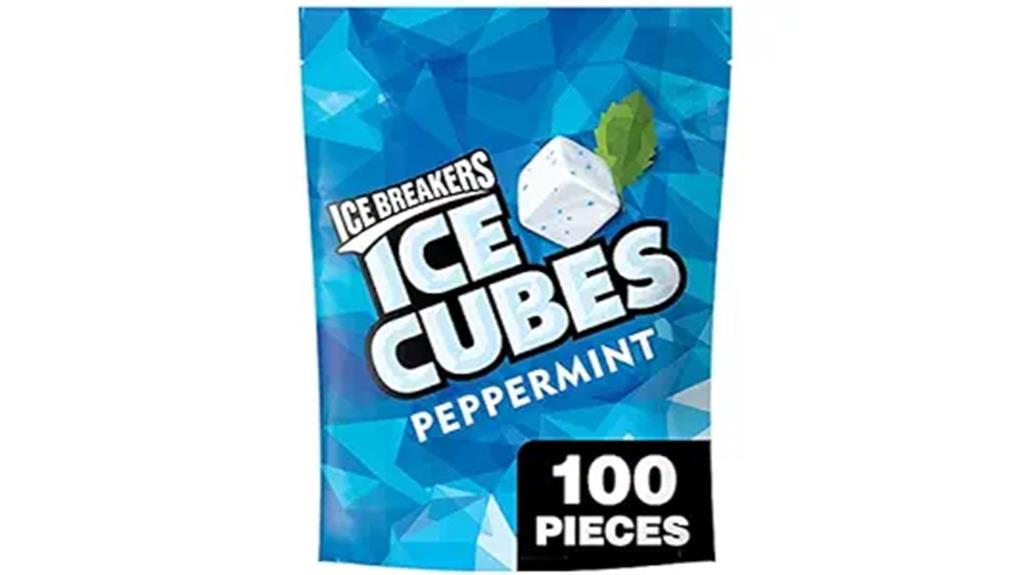 sugar free peppermint chewing gum