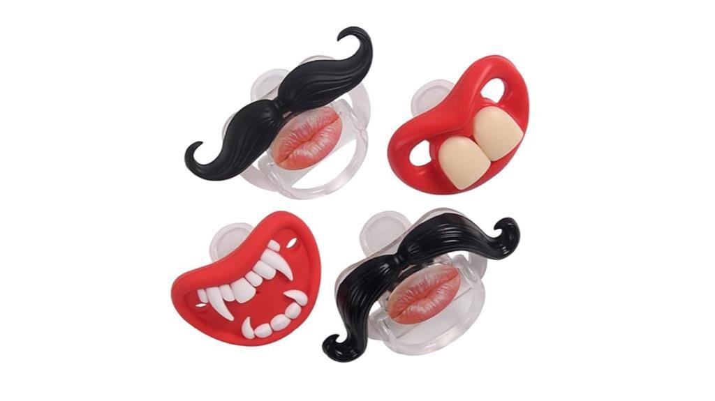 toddler mustache pacifiers pack