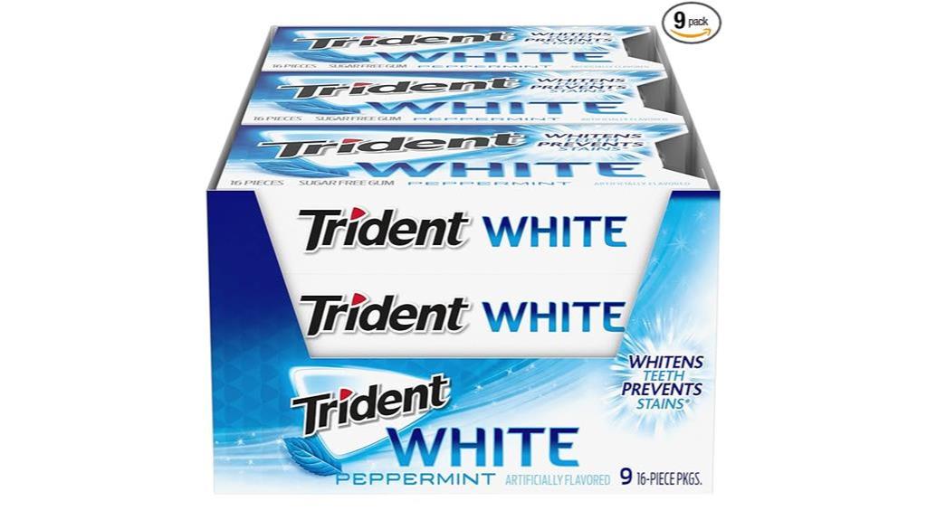 trident peppermint gum pack