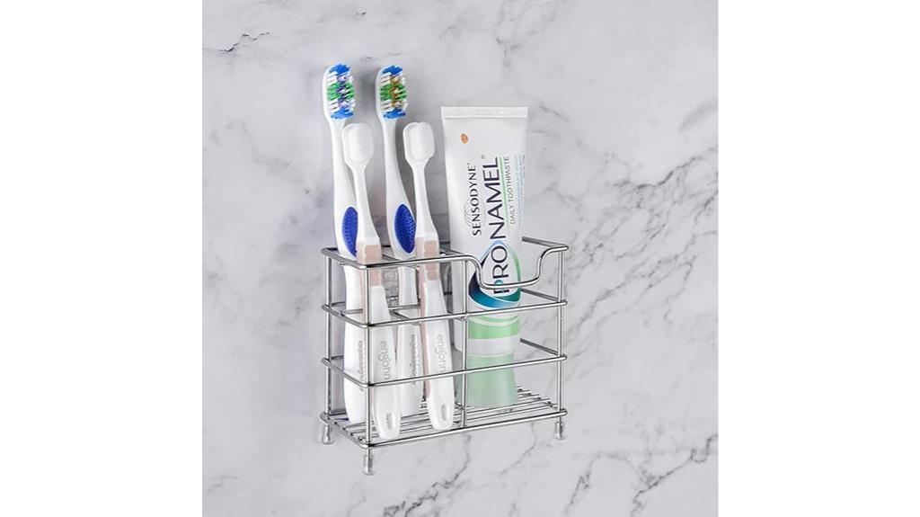 wall mounted toothbrush organizer