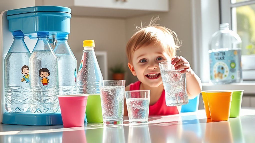 bright cheerful hydration space