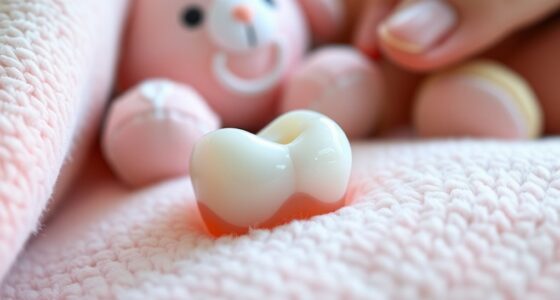 child s first tooth emerges
