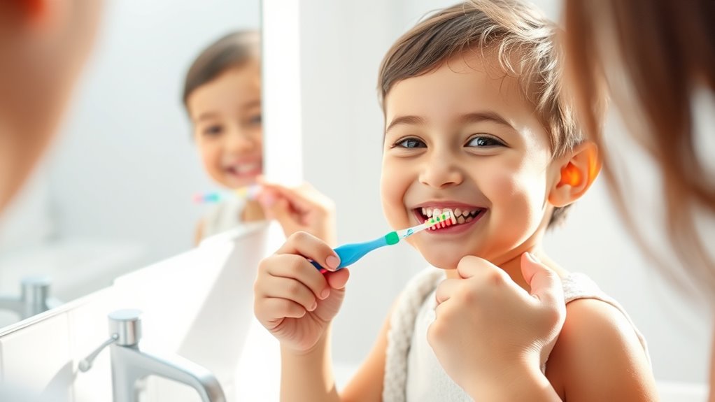 consistent brushing and flossing