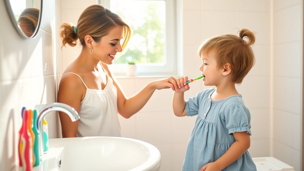 consistent brushing schedule routine