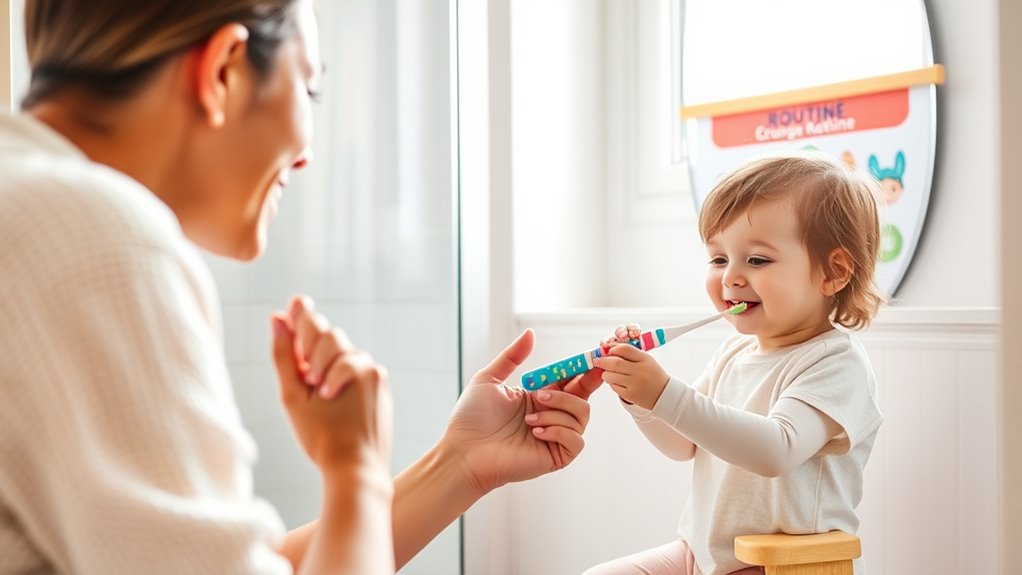 consistent fun brushing routine