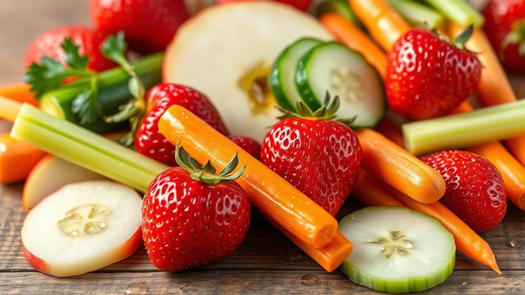 crunchy fruits and vegetables