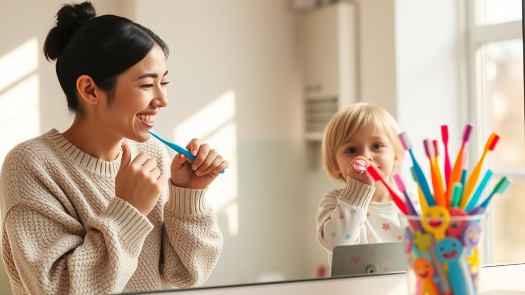 model healthy dental habits