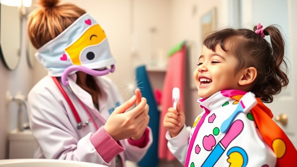 playful dental role playing