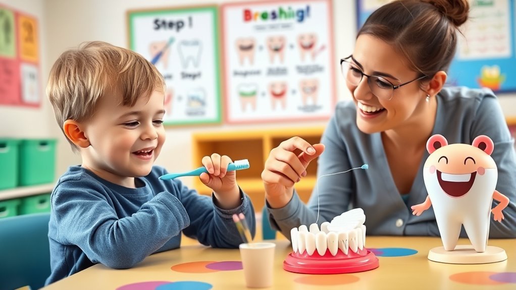 proper child brushing technique