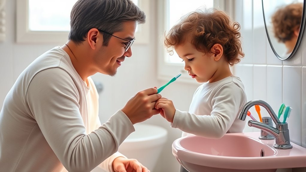 supervise and teach proper brushing