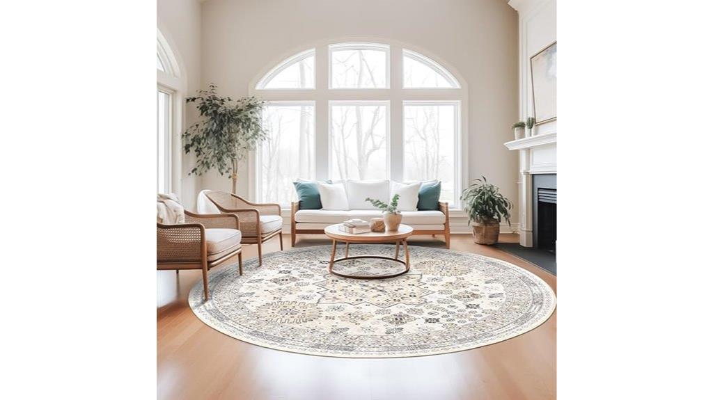 8ft round living room rug