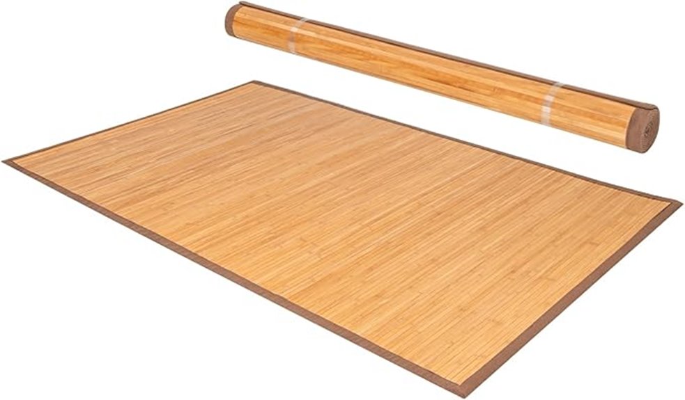 bamboo rug non slip back
