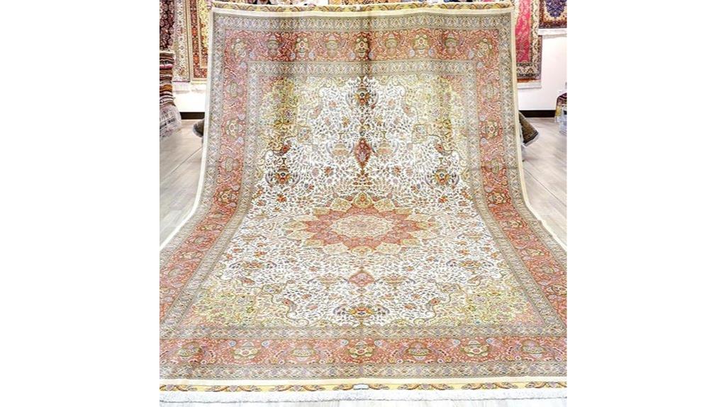 beige handmade oriental rug