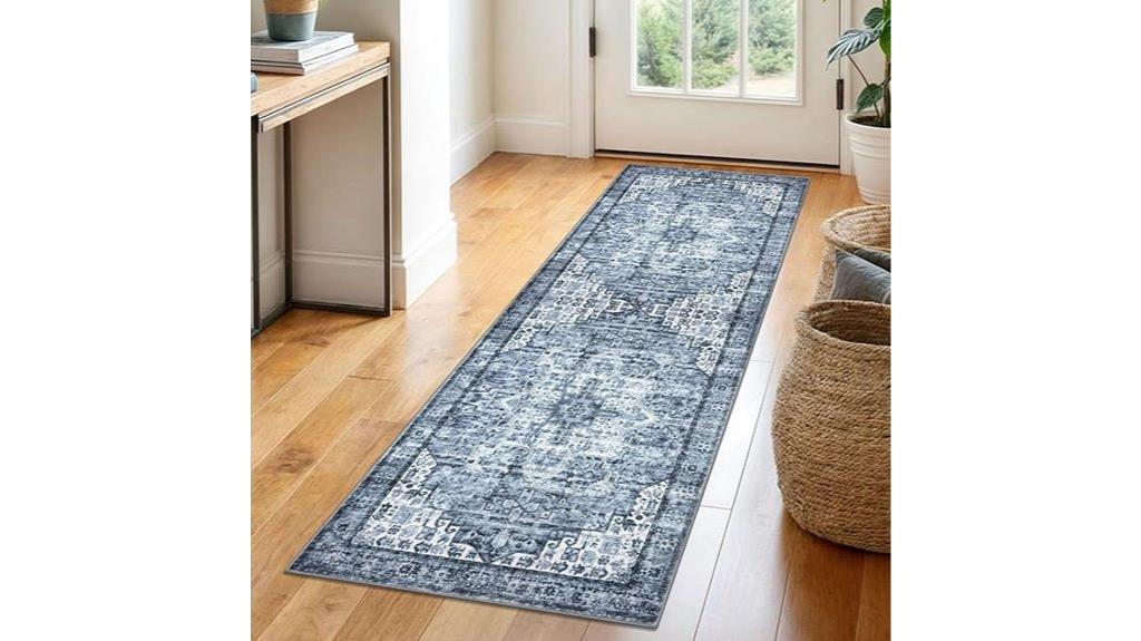 blue 2x6 non slip rug