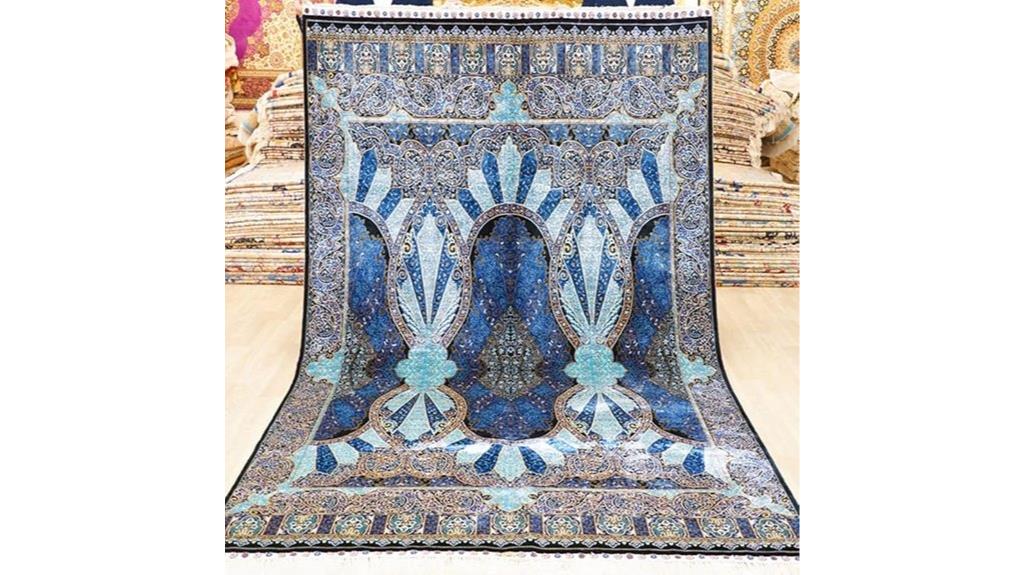 blue 6x9 silk rug