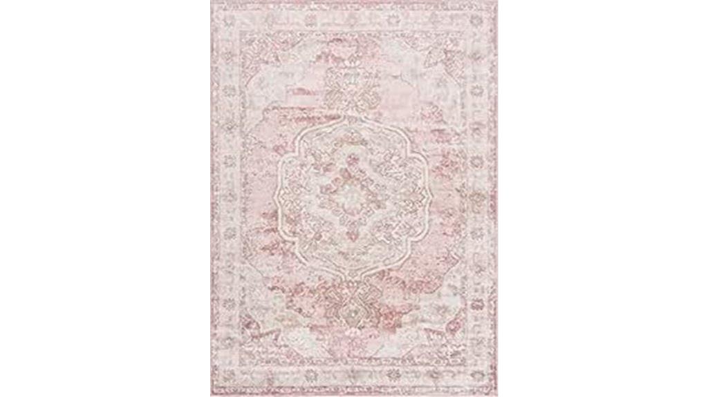 blush pink oriental rug
