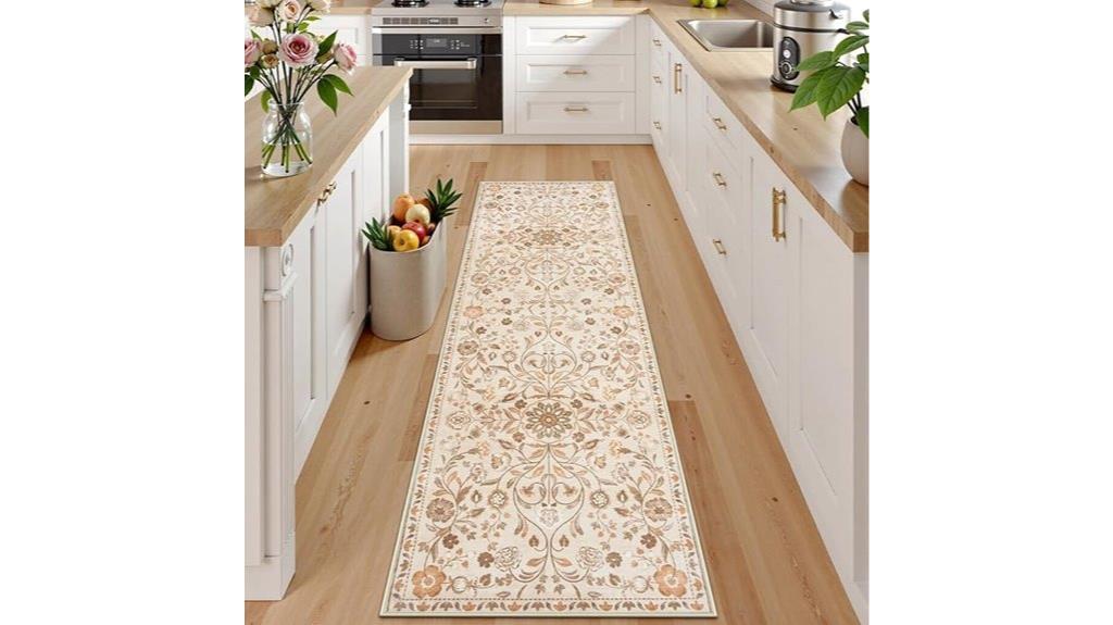 boho floral non slip rug