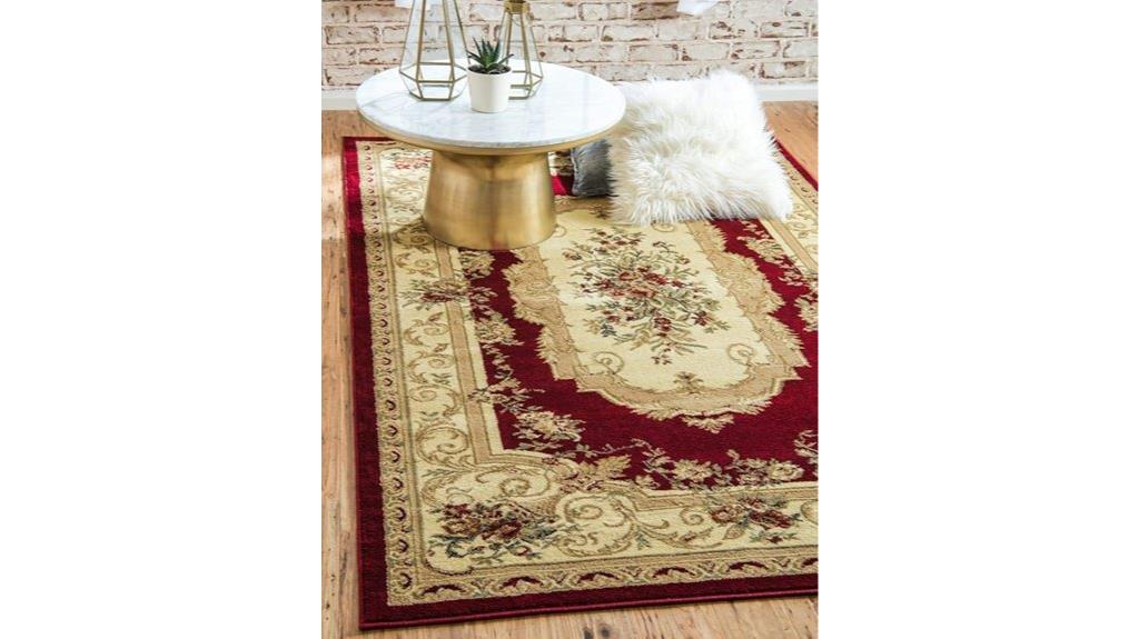 burgundy ivory area rug