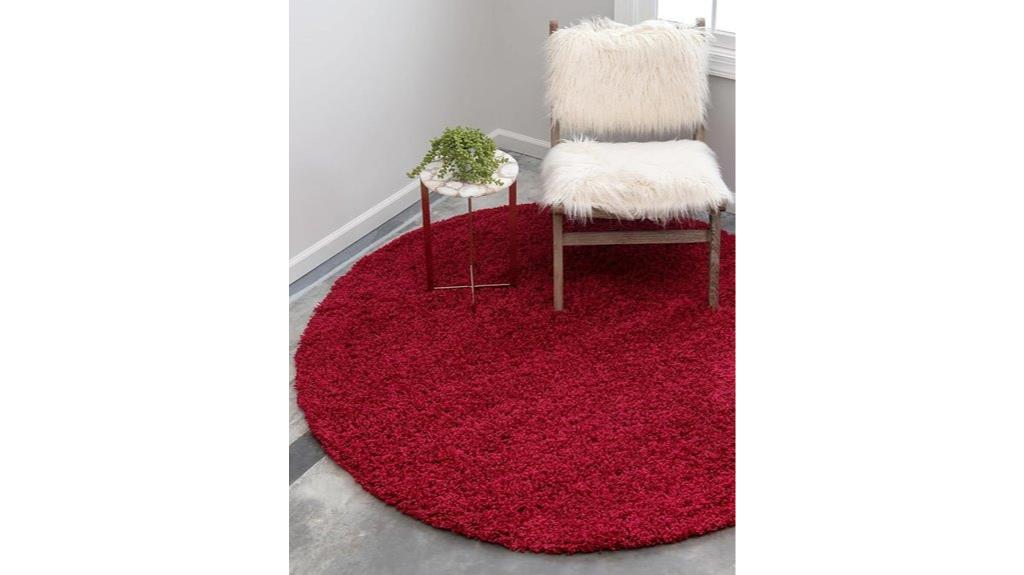 cherry red shag rug