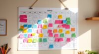 color coded family schedules