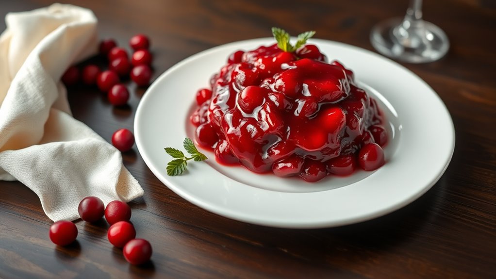 contain cranberry spills during serving
