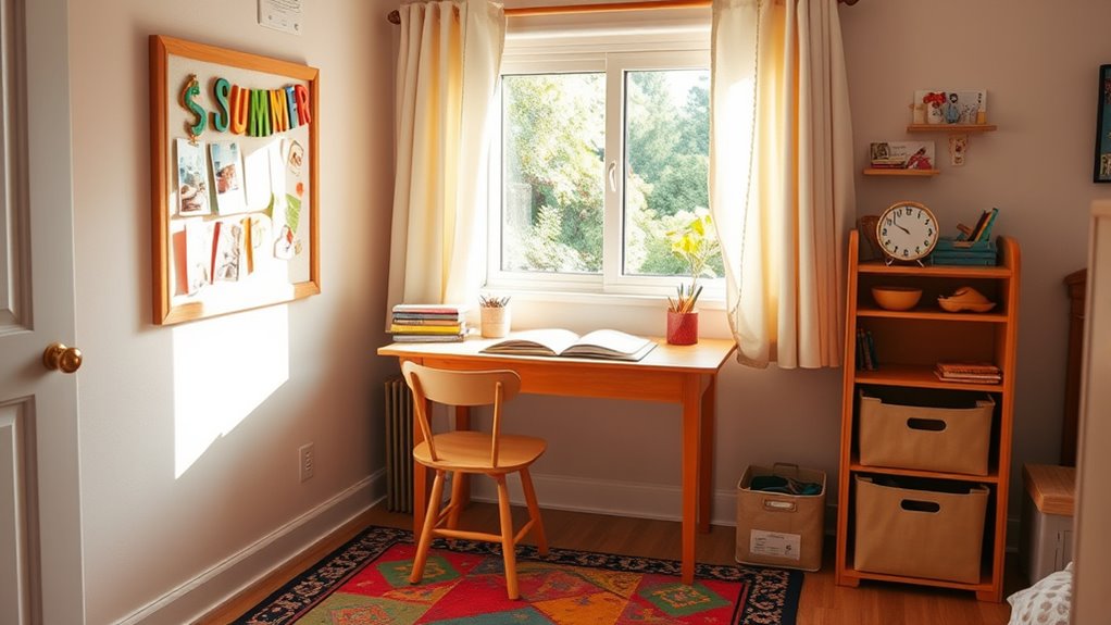 dedicated organized study space