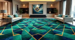 elegant geometric silk rugs