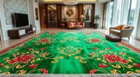 elegant high gloss silk carpets
