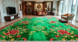 elegant high gloss silk carpets