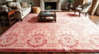 elegant pink silk rugs