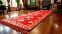 elegant red silk runner carpets
