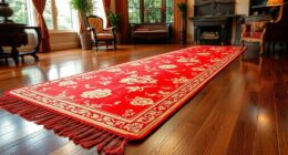 elegant red silk runner carpets