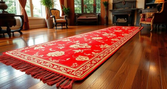 elegant red silk runner carpets