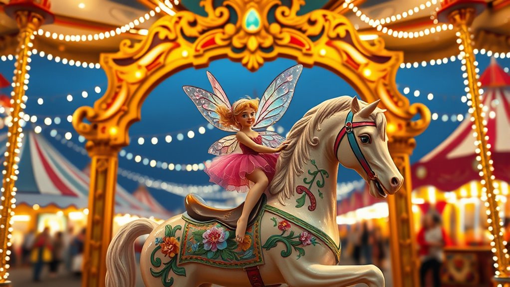 fairground colors and lights