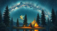fairy camping under stars