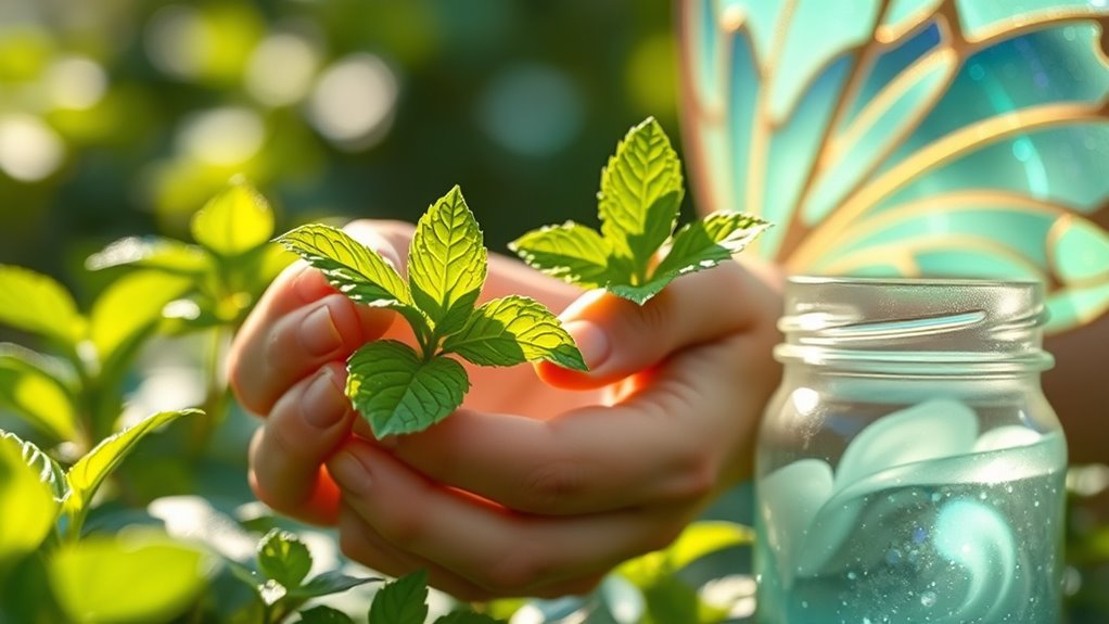 fairy harvests mint for paste