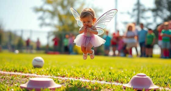 fairy officiates kickball game