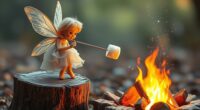 fairy safely roasts marshmallows