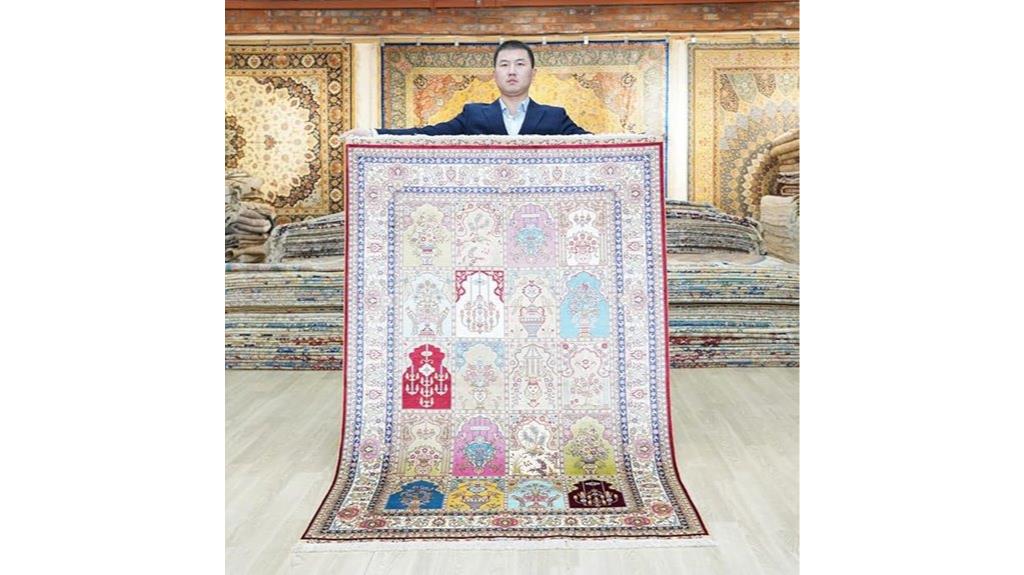 four foot by six foot silk rug