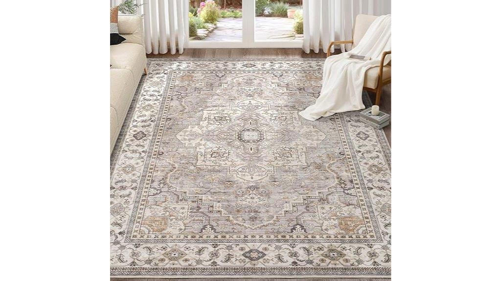 grey washable 8x10 rug