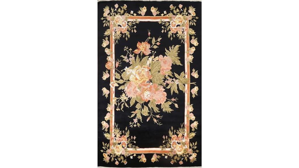 hand knotted wool silk rug