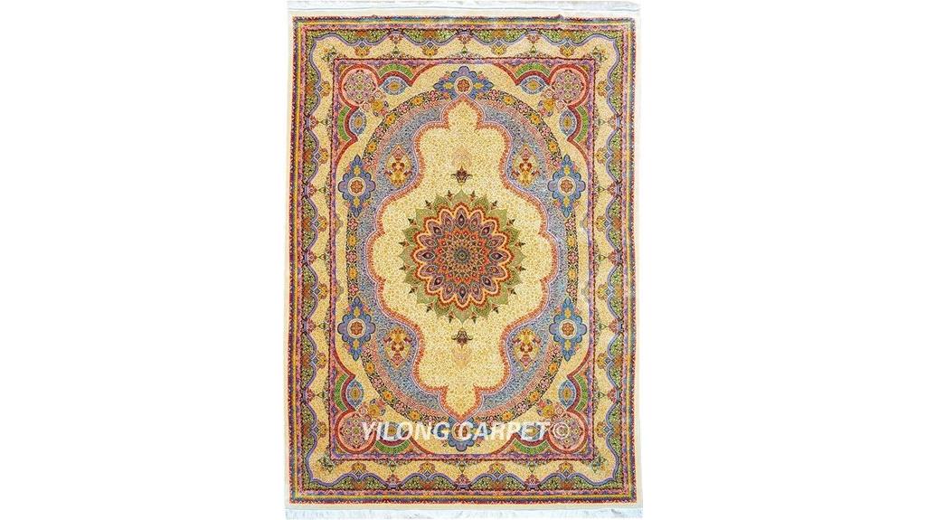 handmade silk area rug